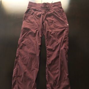 Lululemon Dance Studio pant unlined. Maroon color